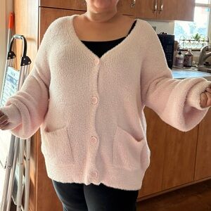 No Boundaries Light Pink Cozy Cardigan